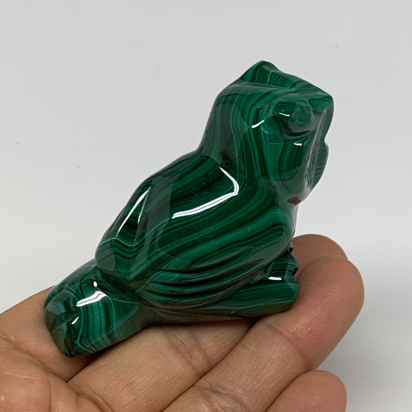 133.6g, 3"x1.5"x1.2" Natural Solid Malachite Penguin Figurine @Congo, B32751