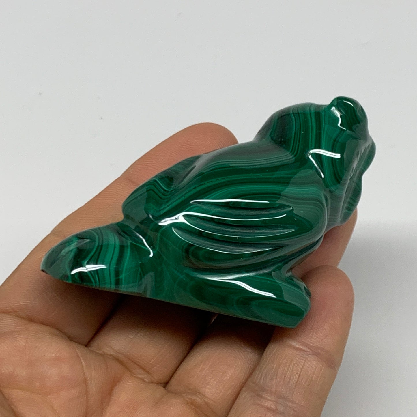 133.6g, 3"x1.5"x1.2" Natural Solid Malachite Penguin Figurine @Congo, B32751