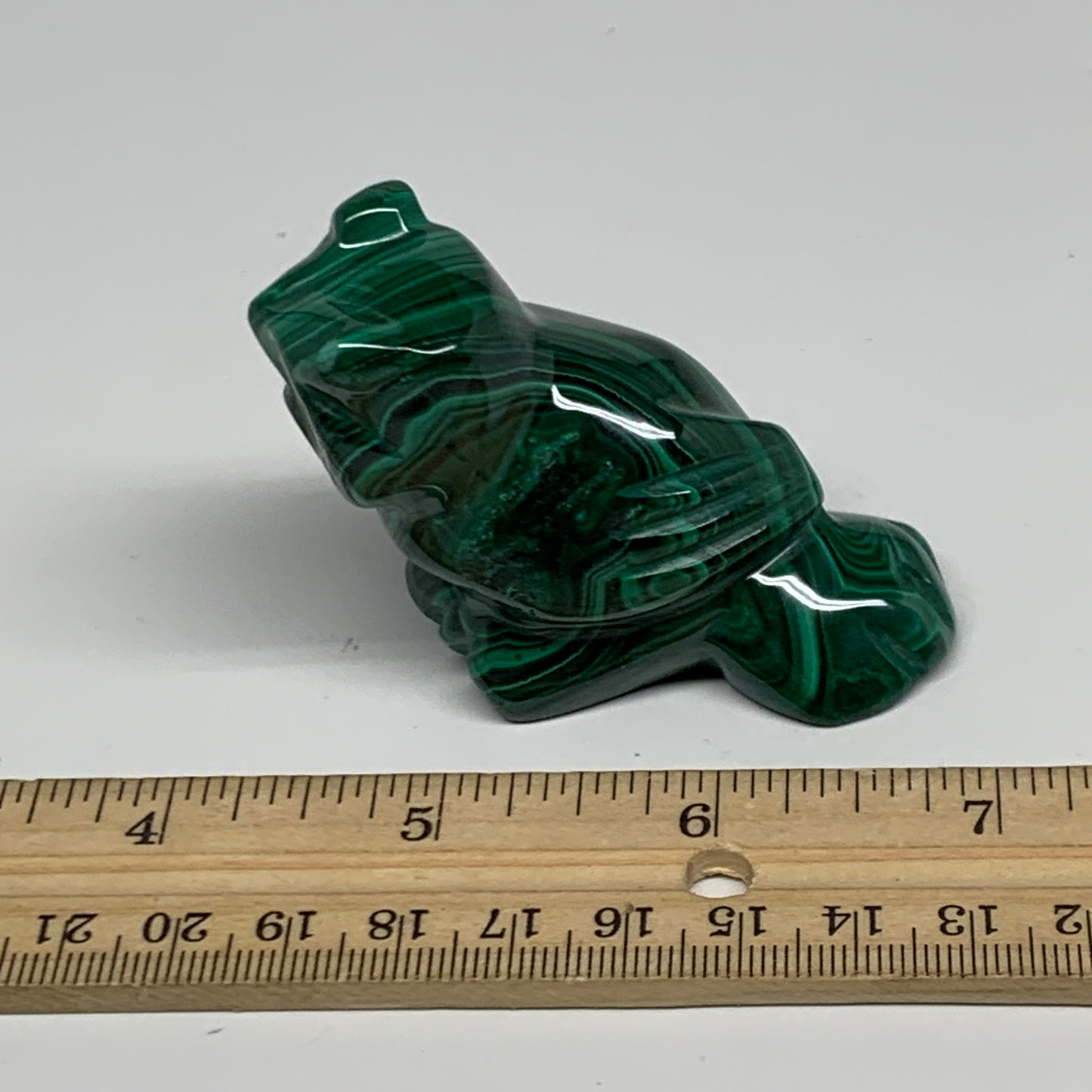 133.6g, 3"x1.5"x1.2" Natural Solid Malachite Penguin Figurine @Congo, B32751
