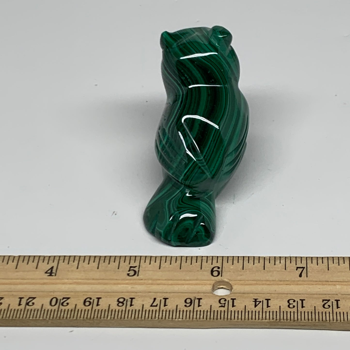 133.6g, 3"x1.5"x1.2" Natural Solid Malachite Penguin Figurine @Congo, B32751