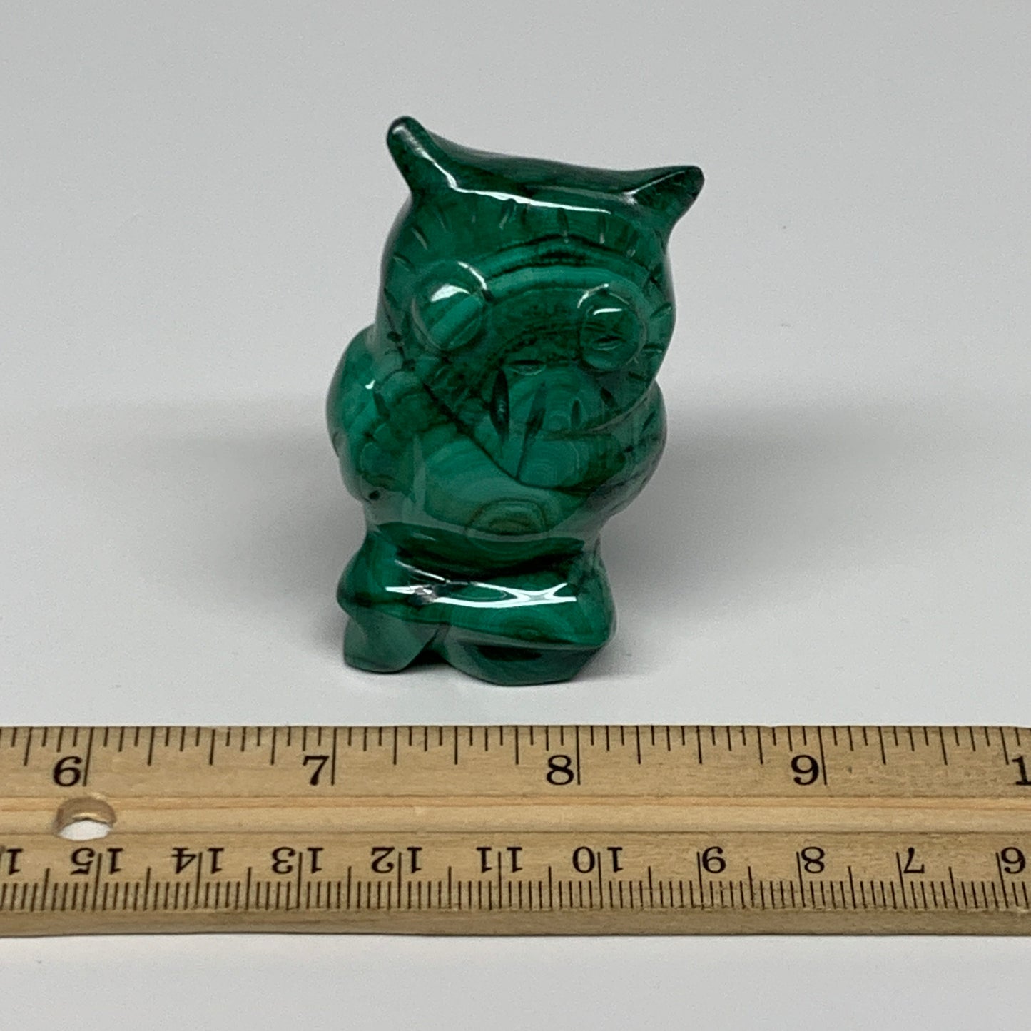 118.6g, 2.5"x1.4"x1.1" Natural Solid Malachite Penguin Figurine @Congo, B32753