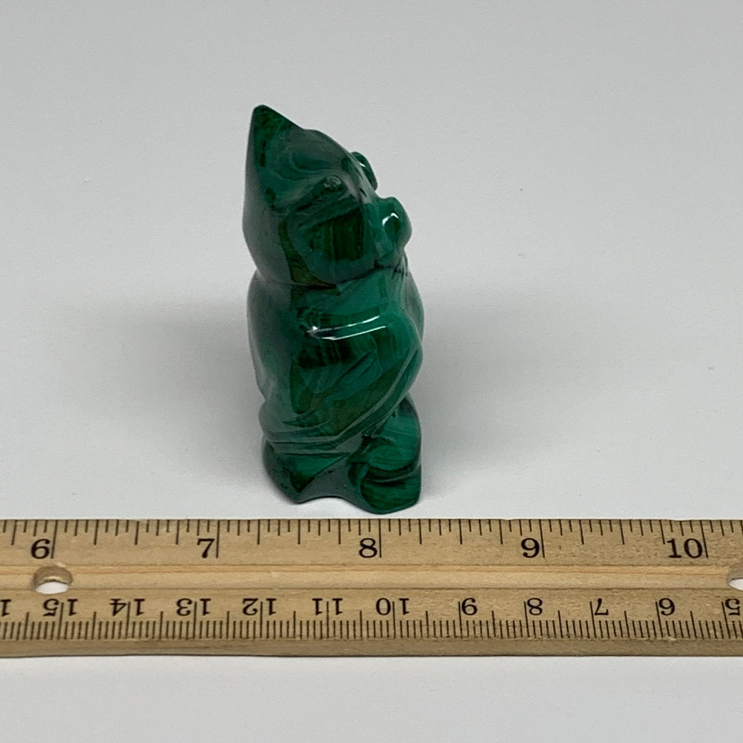 118.6g, 2.5"x1.4"x1.1" Natural Solid Malachite Penguin Figurine @Congo, B32753
