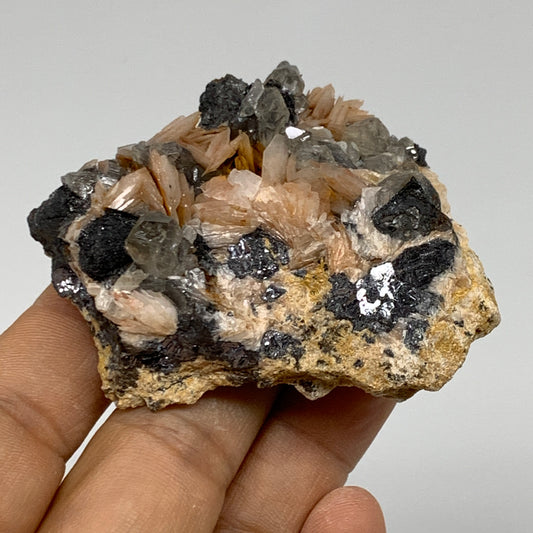 0.27 lbs, 2.6"x2"x0.9", Natural Ceresite Galena On Barite Mineral Specimen, B33413
