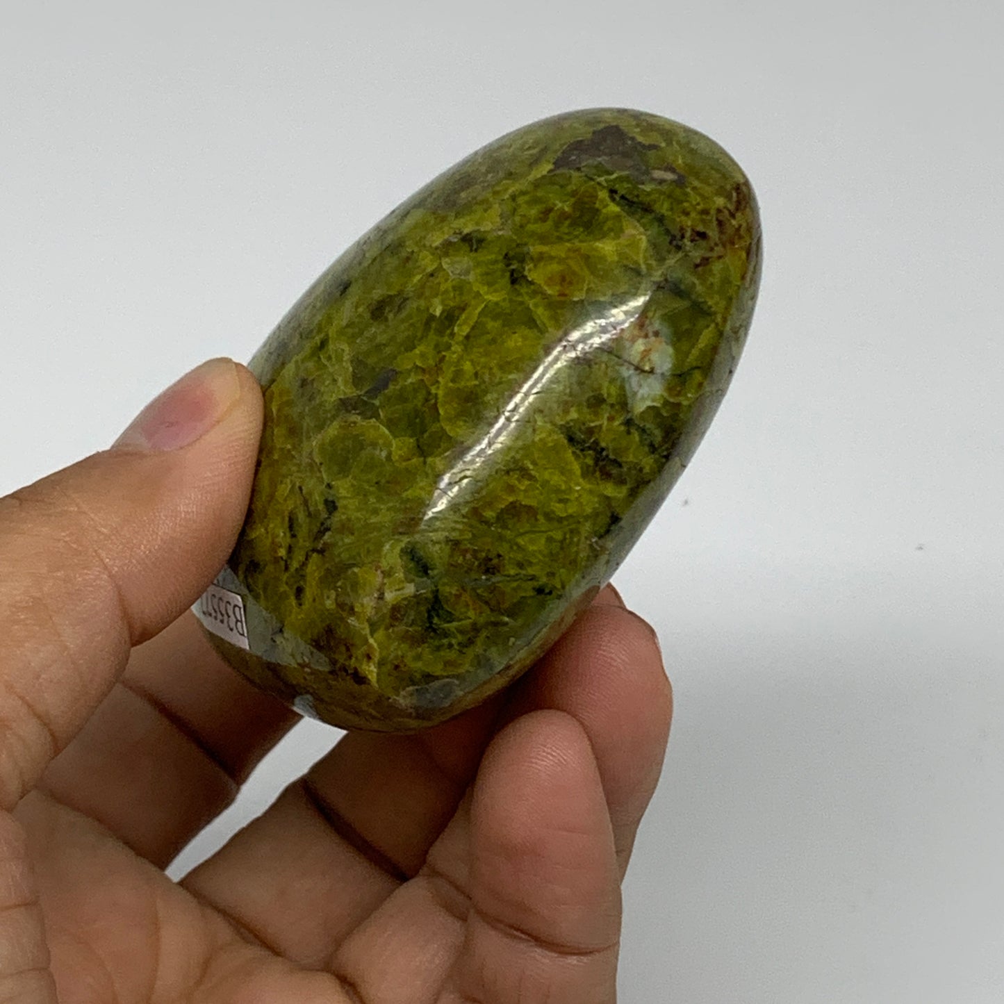 178.2g, 2.5"x2.9"x1.4", Green Opal Heart Polished Gemstone Crystal, B35577