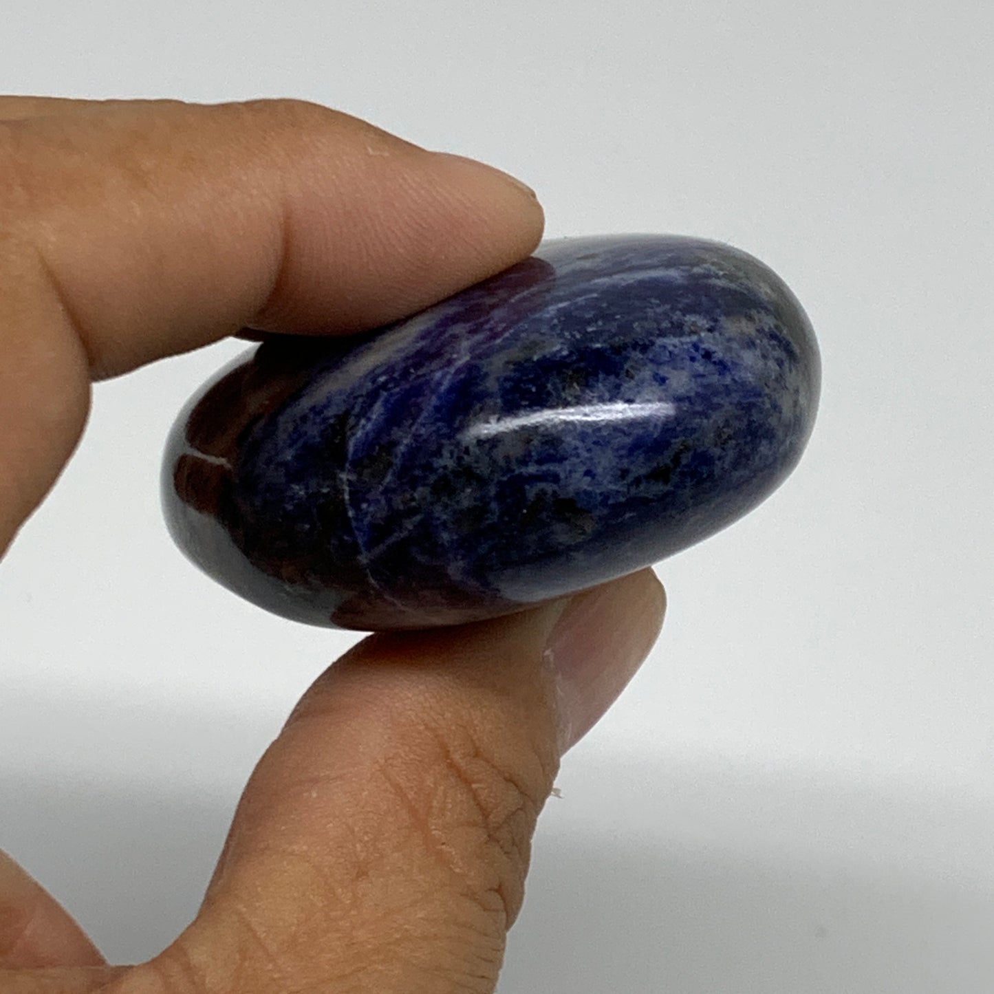 92.5g, 2.3"x1.7"x0.9", Sodalite Palm-Stone Crystal Polished Handmade, B34837
