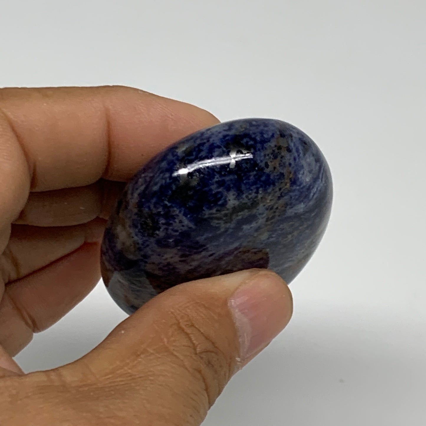 92.5g, 2.3"x1.7"x0.9", Sodalite Palm-Stone Crystal Polished Handmade, B34837