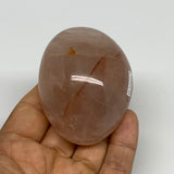 158.8g,2.5"x2"x1.4", Red Hematoid Fire Quartz Palm-Stone Crystal Polished, B3060