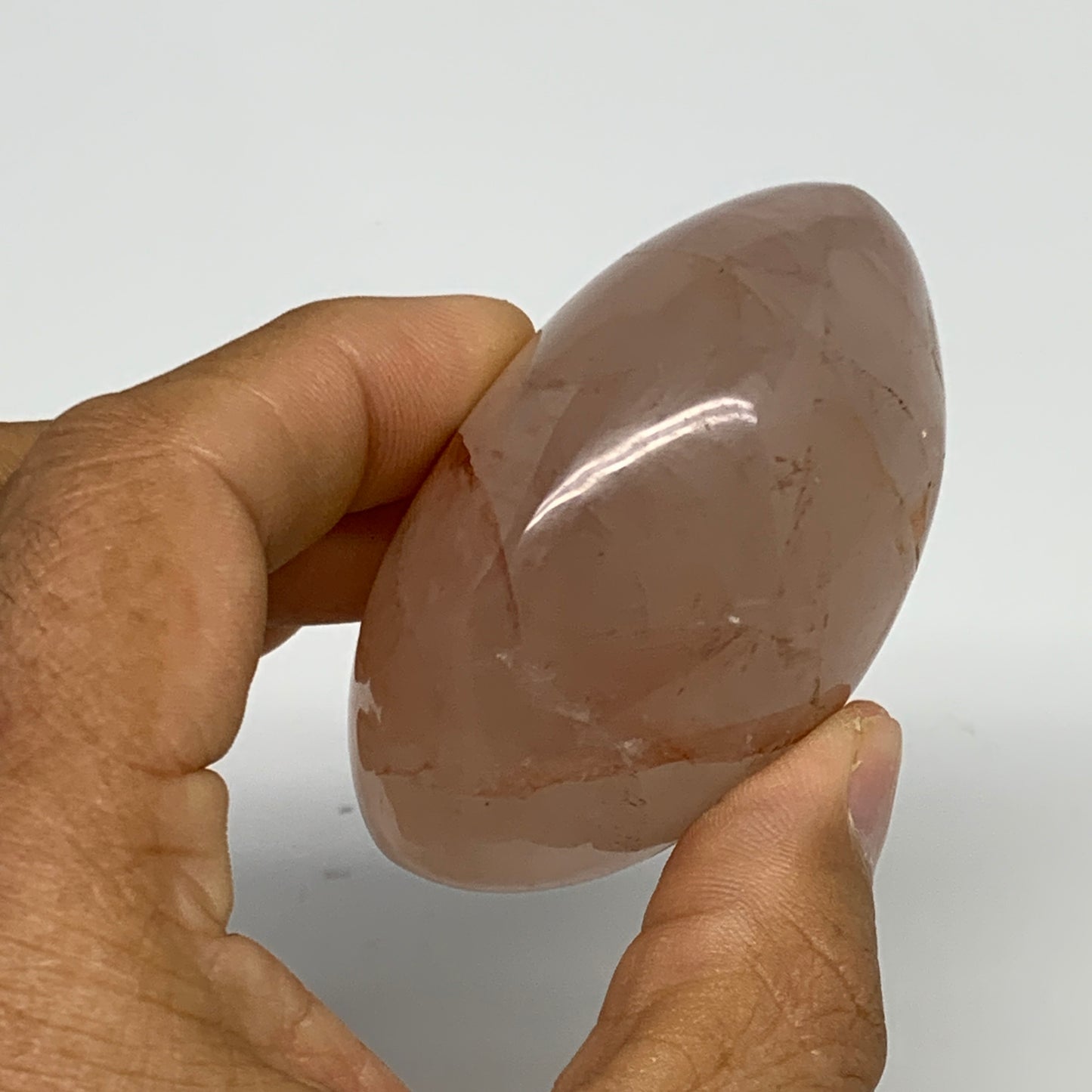 158.8g,2.5"x2"x1.4", Red Hematoid Fire Quartz Palm-Stone Crystal Polished, B3060