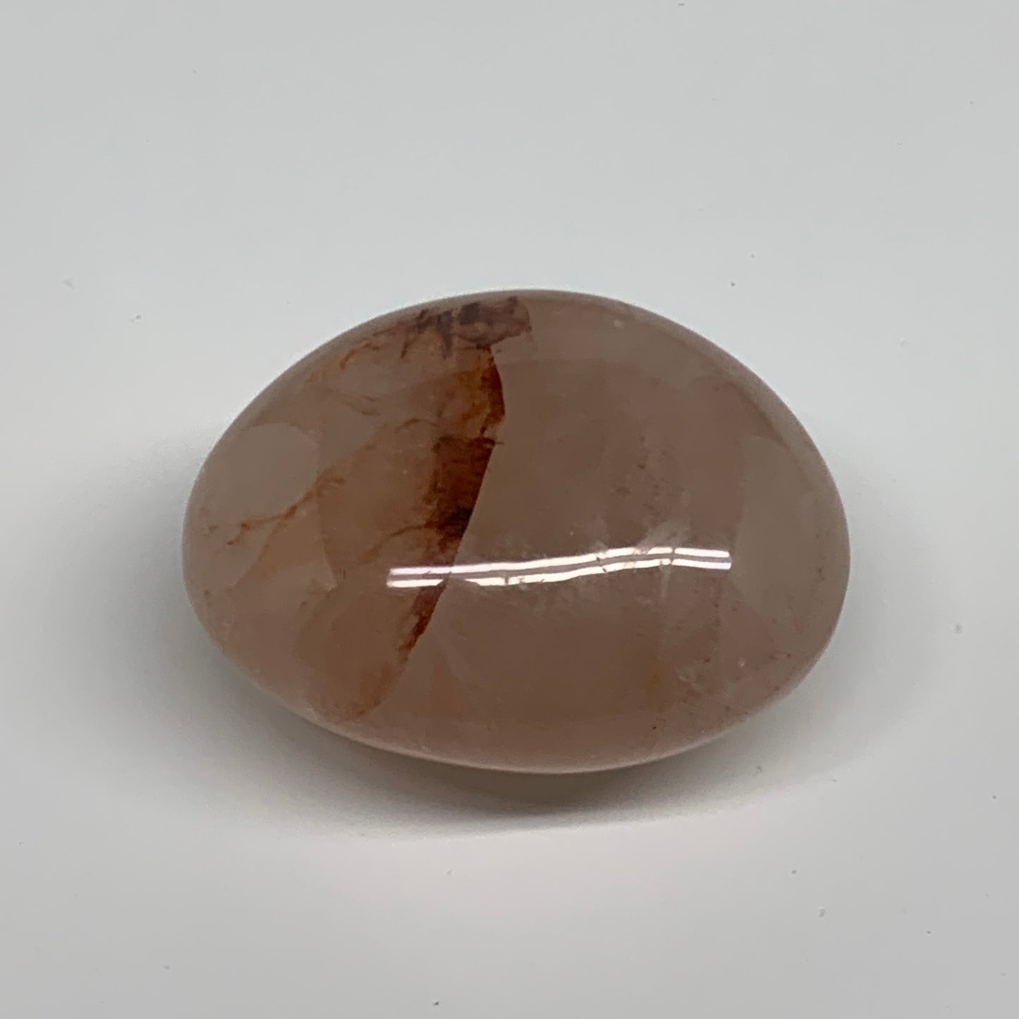 158.8g,2.5"x2"x1.4", Red Hematoid Fire Quartz Palm-Stone Crystal Polished, B3060