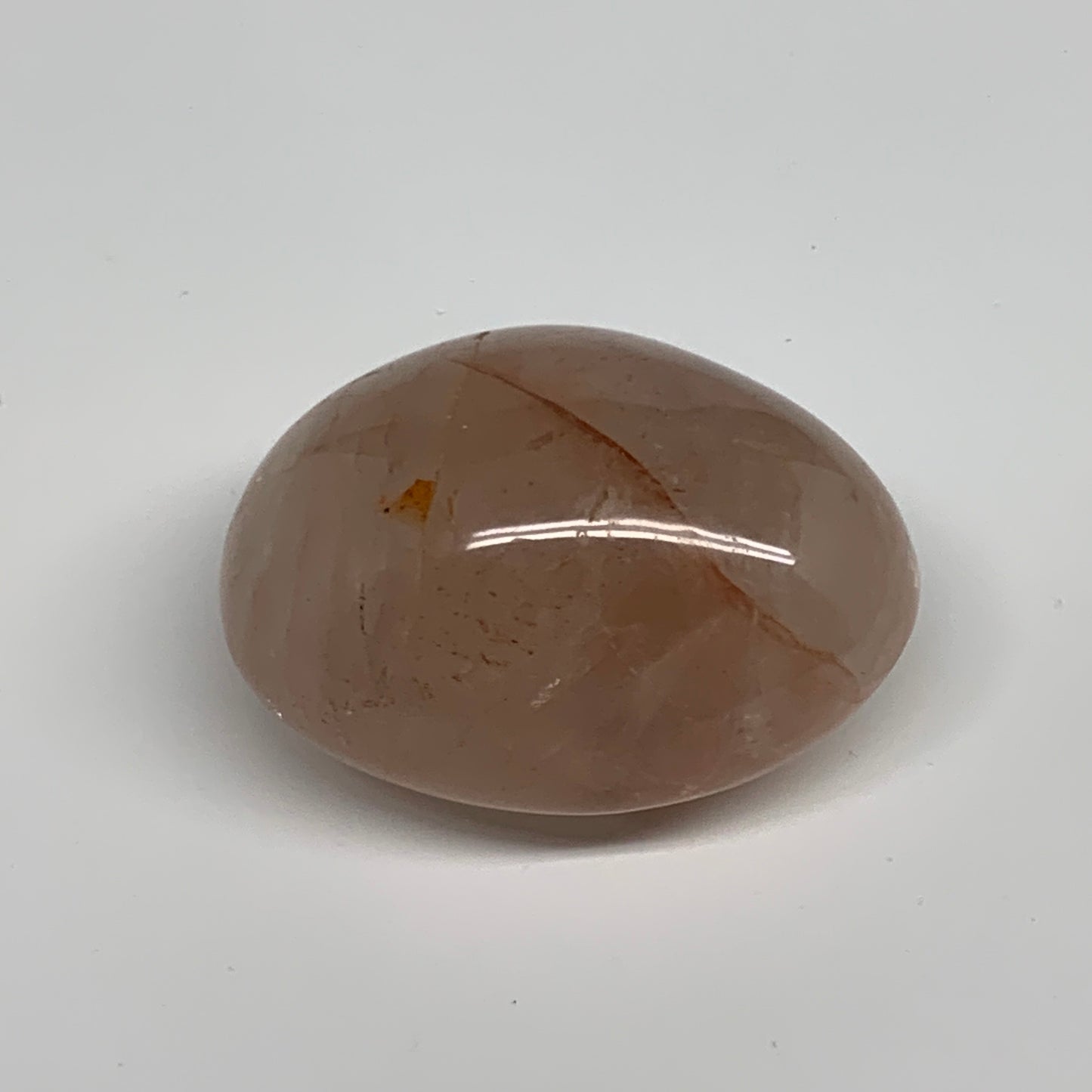 158.8g,2.5"x2"x1.4", Red Hematoid Fire Quartz Palm-Stone Crystal Polished, B3060