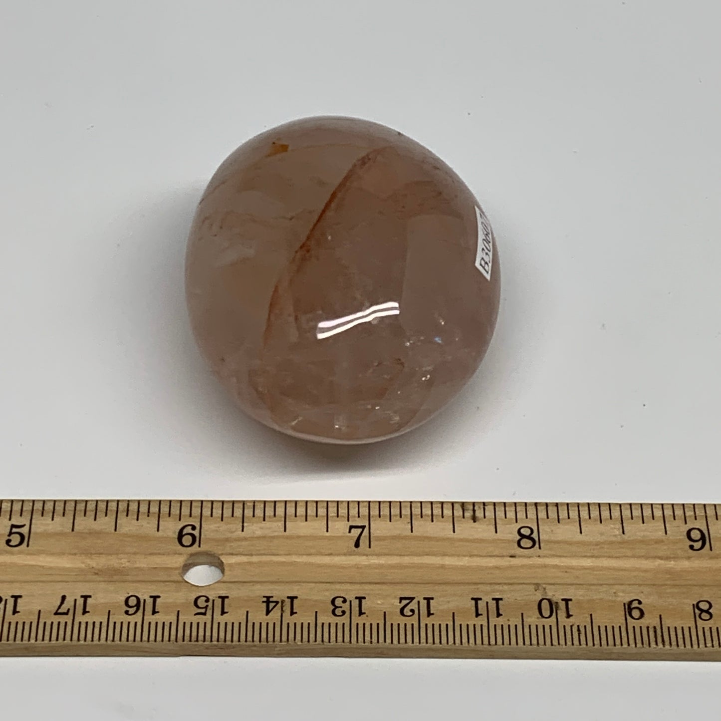 158.8g,2.5"x2"x1.4", Red Hematoid Fire Quartz Palm-Stone Crystal Polished, B3060