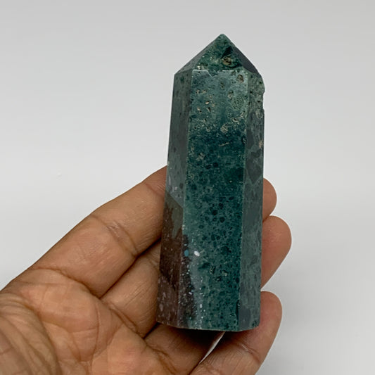 116g, 3.4"x1.1", Natural Ocean Jasper Tower Point Obelisk @Madagascar, B31458