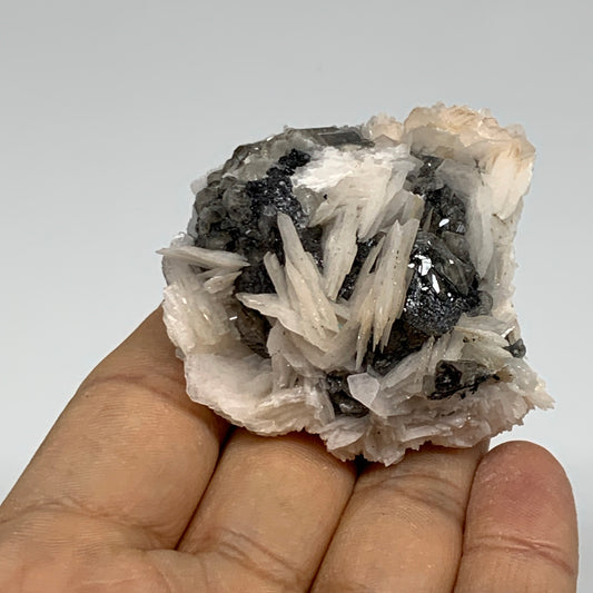 0.470 lbs, 2"x1.9"x1.5", Natural Ceresit Galena On Barite Mineral Specimen, B334