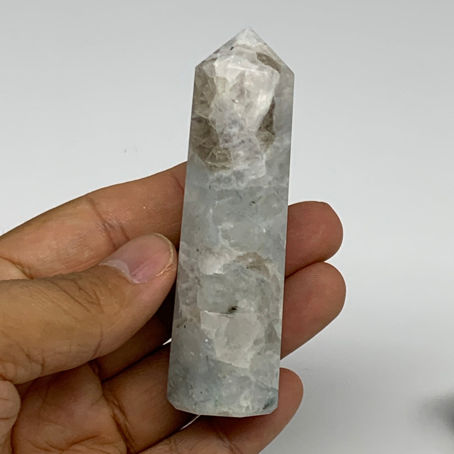 2.2 lbs, 2.9" - 3.8", 14pcs, Natural Rainbow Moonstone Towers, Obelisks, B29120