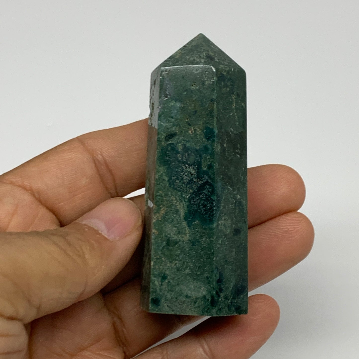 80.2g, 2.8"x1", Natural Ocean Jasper Tower Point Obelisk @Madagascar, B31459