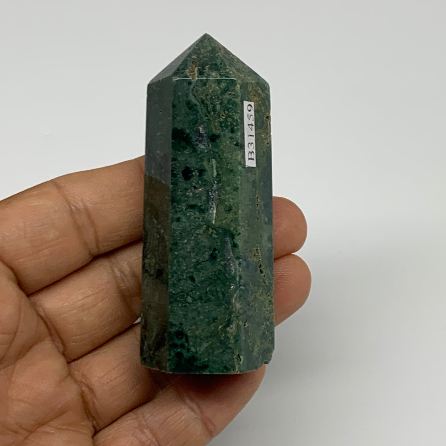 80.2g, 2.8"x1", Natural Ocean Jasper Tower Point Obelisk @Madagascar, B31459