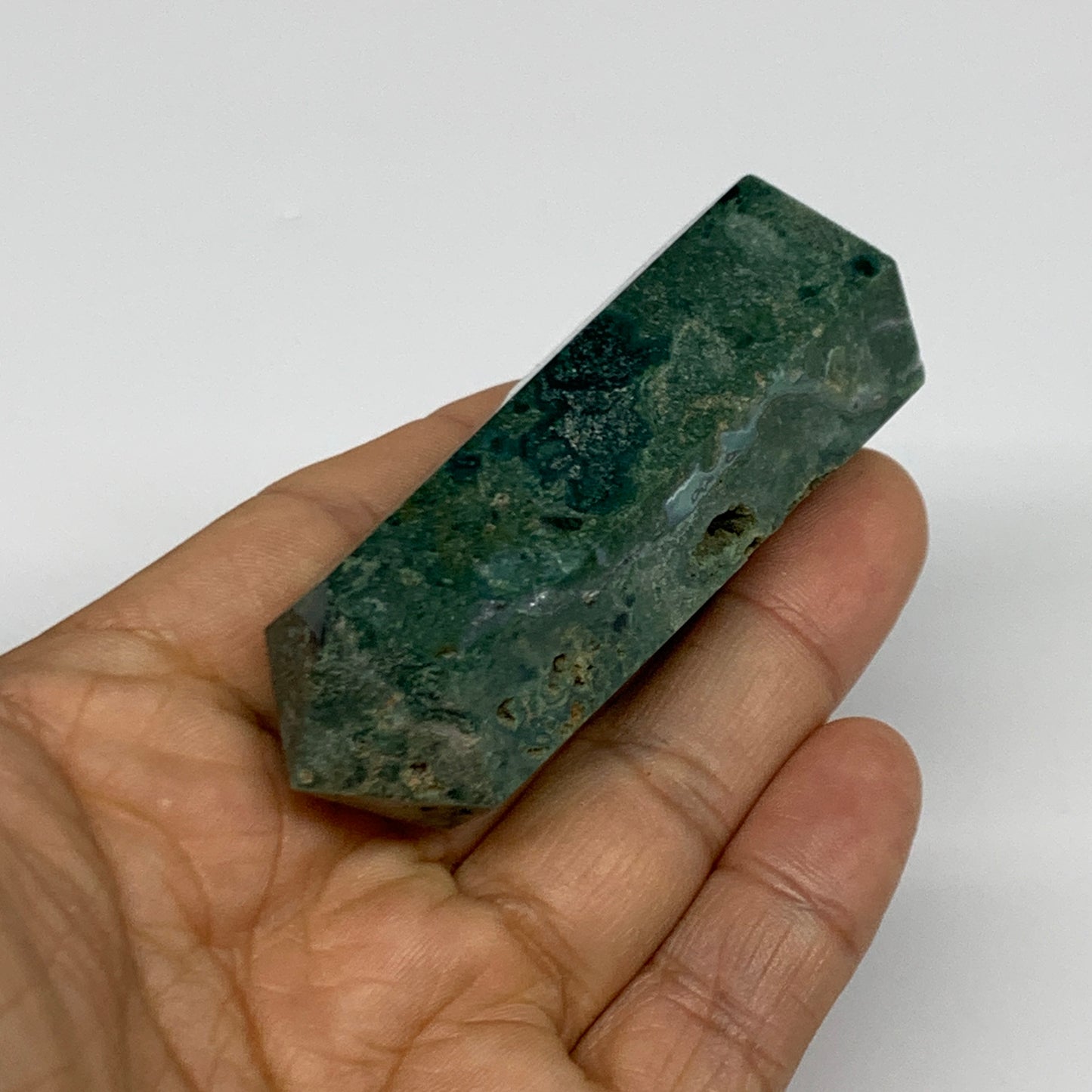 80.2g, 2.8"x1", Natural Ocean Jasper Tower Point Obelisk @Madagascar, B31459