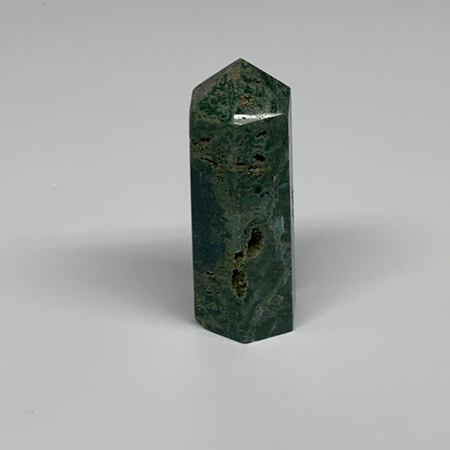 80.2g, 2.8"x1", Natural Ocean Jasper Tower Point Obelisk @Madagascar, B31459