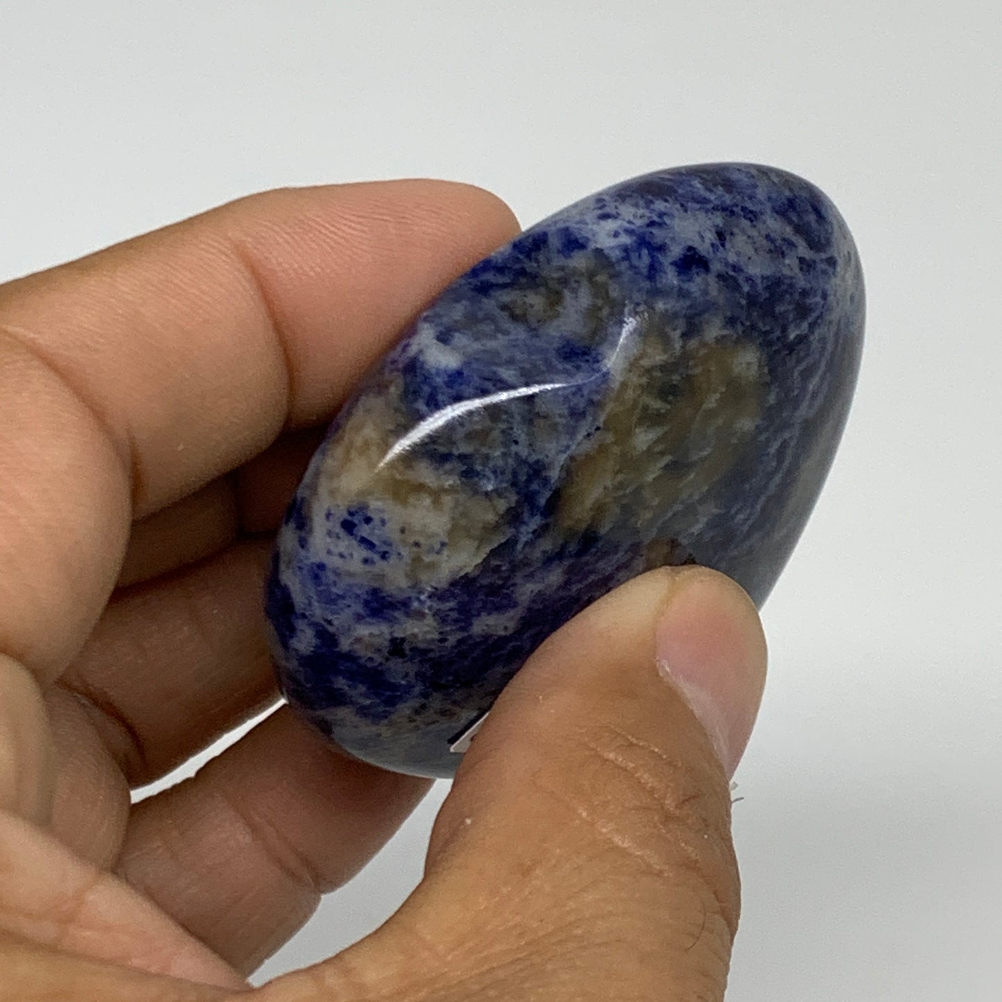 78g, 2"x2.1"x0.8", Natural Sodalite Heart Polished Gemstone, B34848
