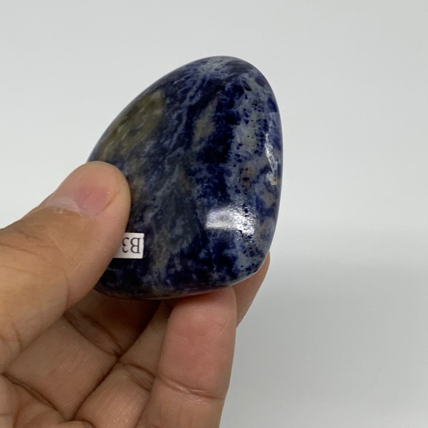 78g, 2"x2.1"x0.8", Natural Sodalite Heart Polished Gemstone, B34848