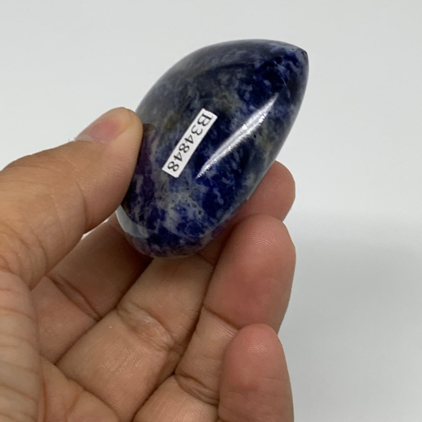 78g, 2"x2.1"x0.8", Natural Sodalite Heart Polished Gemstone, B34848