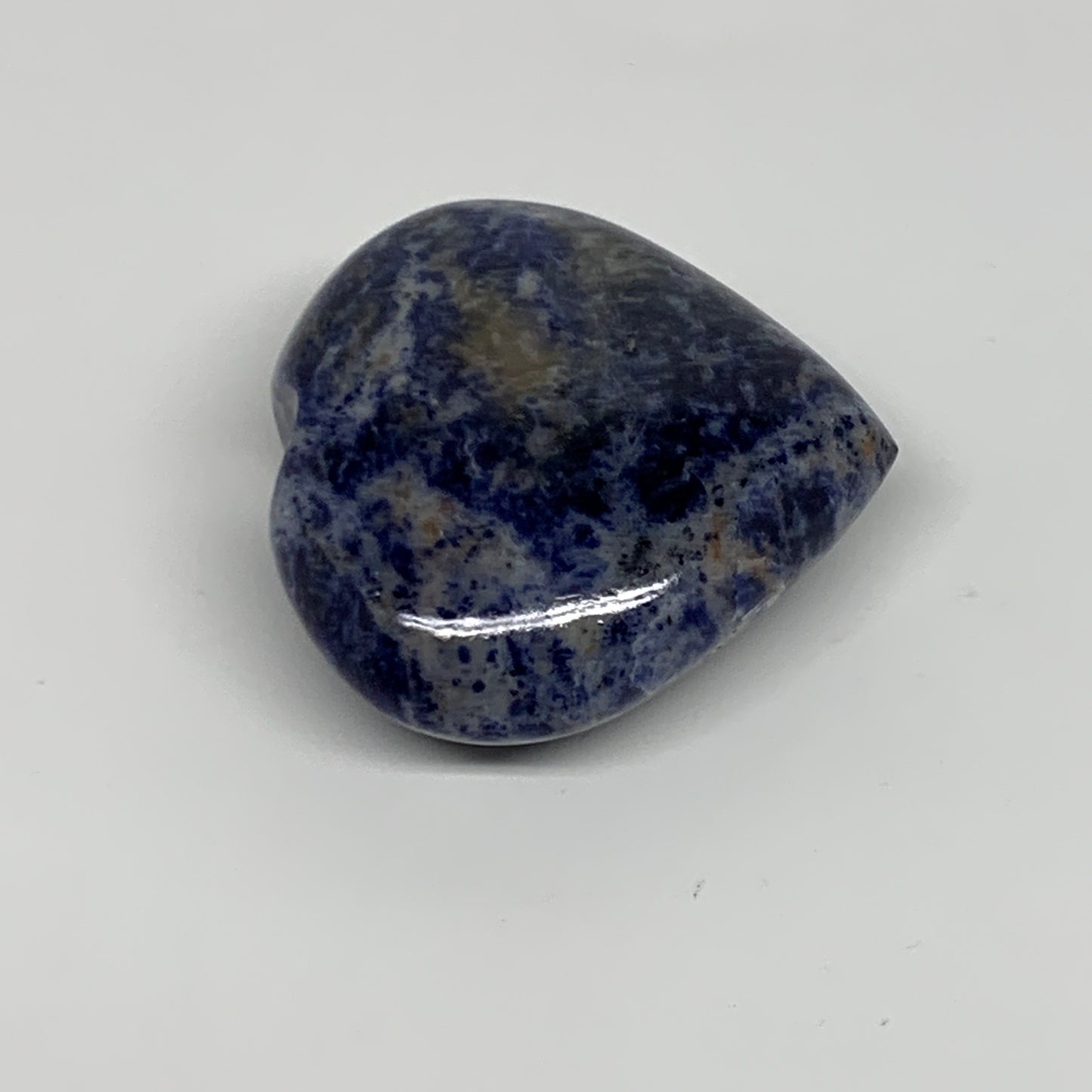 78g, 2"x2.1"x0.8", Natural Sodalite Heart Polished Gemstone, B34848
