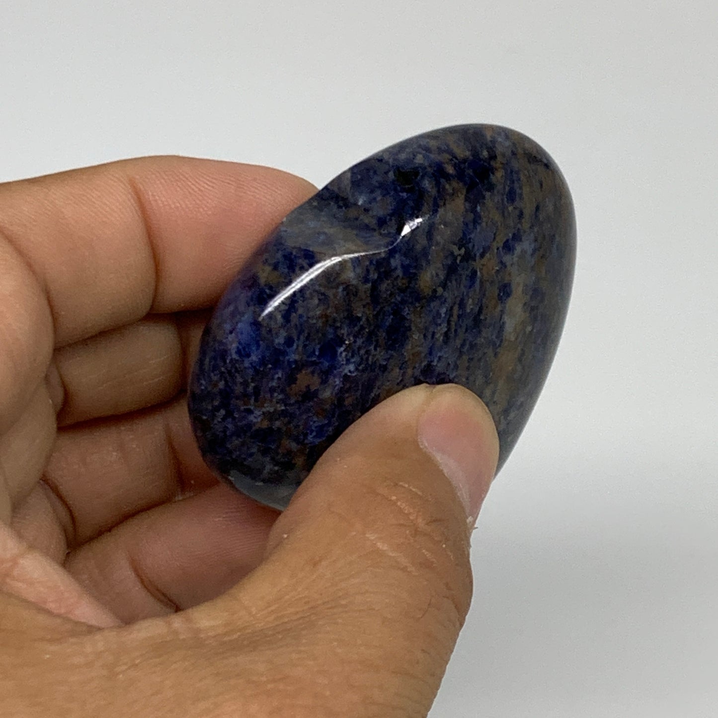 71.4g, 2"x2.1"x0.8", Natural Sodalite Heart Polished Gemstone, B34849