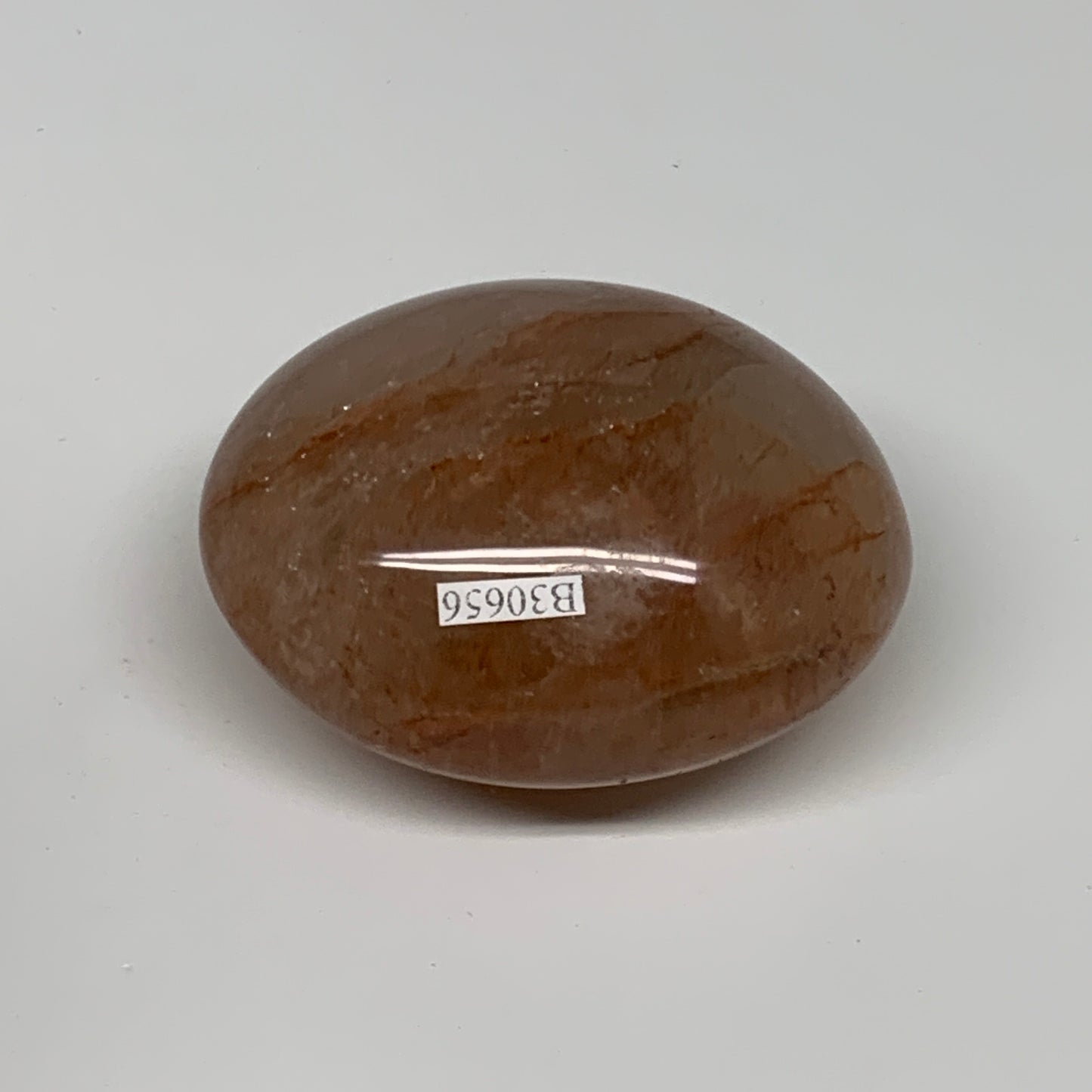 188.1g,2.7"x2.2"x1.4", Red Hematoid Fire Quartz Palm-Stone Crystal Polished, B30