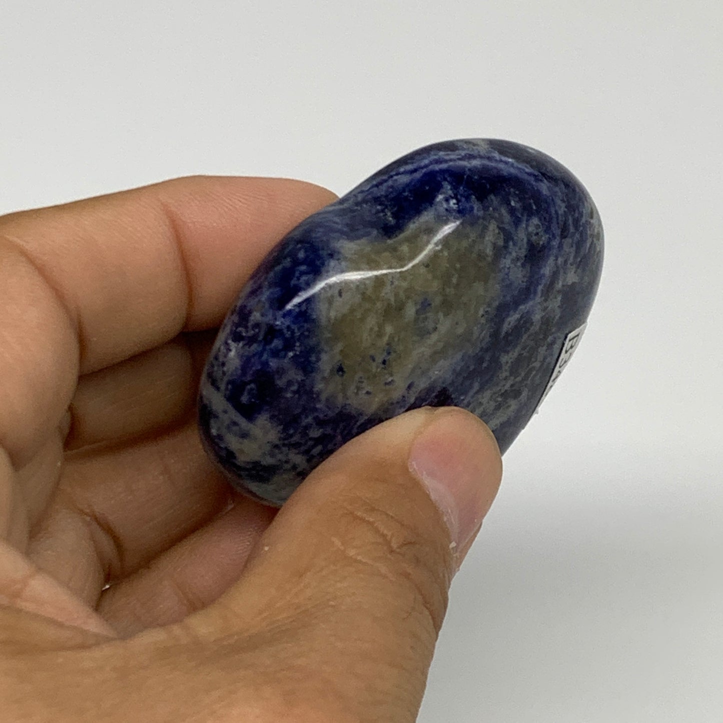 71.8g, 1.9"x2.1"x0.8", Natural Sodalite Heart Polished Gemstone, B34850