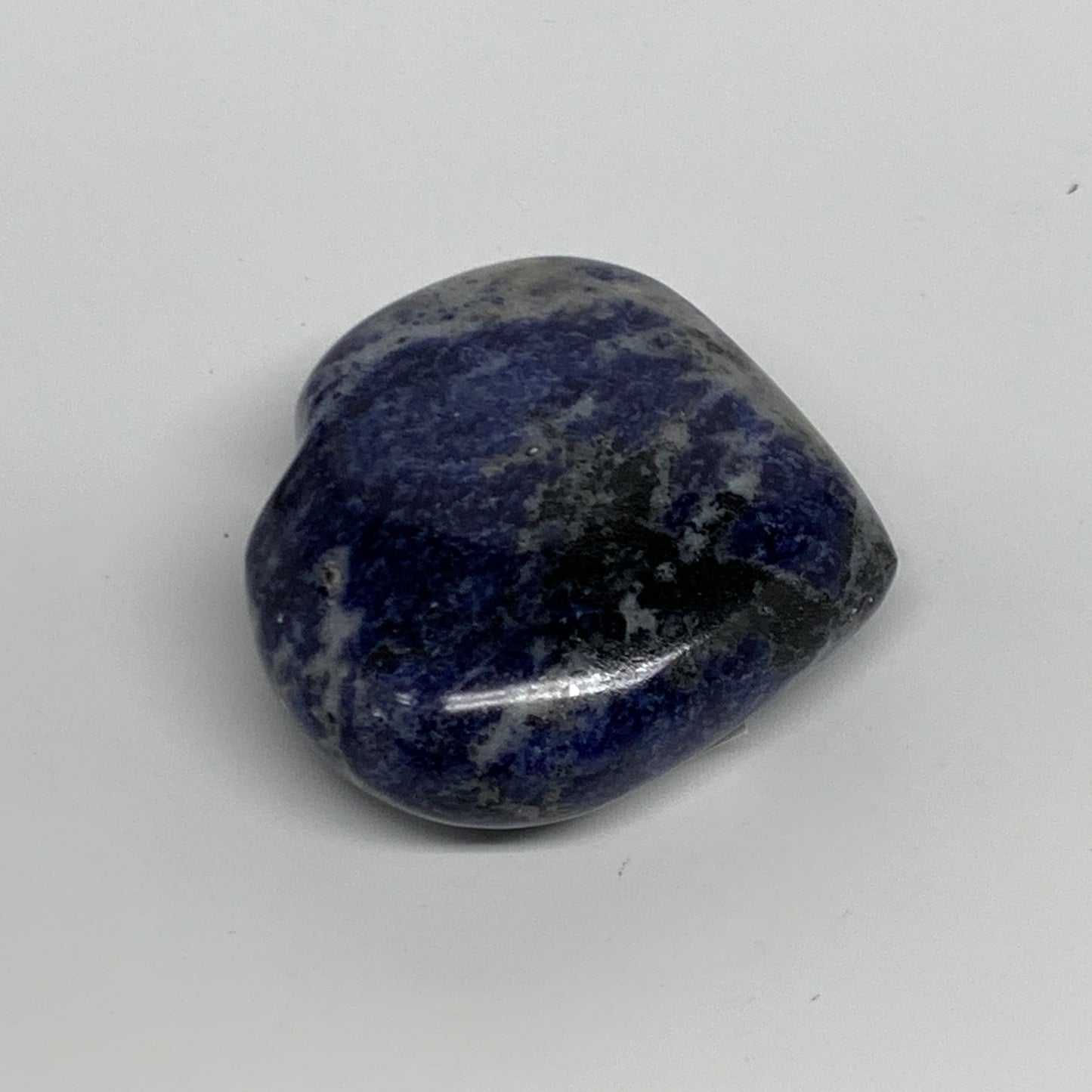71.8g, 1.9"x2.1"x0.8", Natural Sodalite Heart Polished Gemstone, B34850