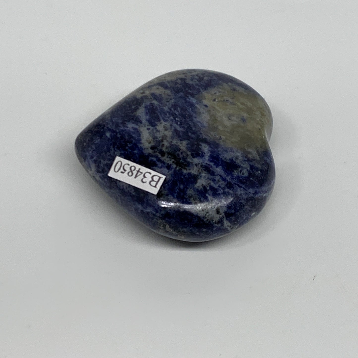 71.8g, 1.9"x2.1"x0.8", Natural Sodalite Heart Polished Gemstone, B34850