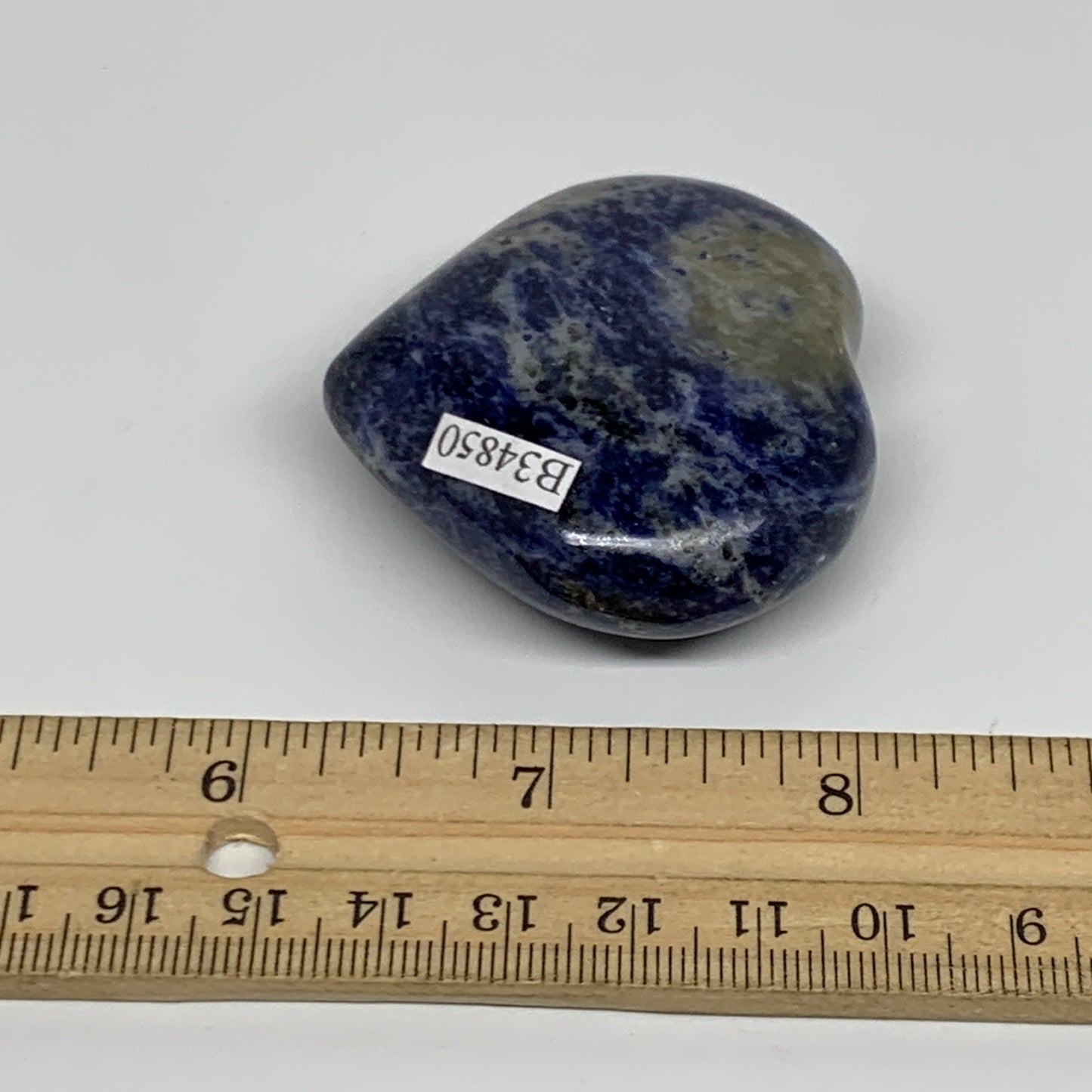 71.8g, 1.9"x2.1"x0.8", Natural Sodalite Heart Polished Gemstone, B34850