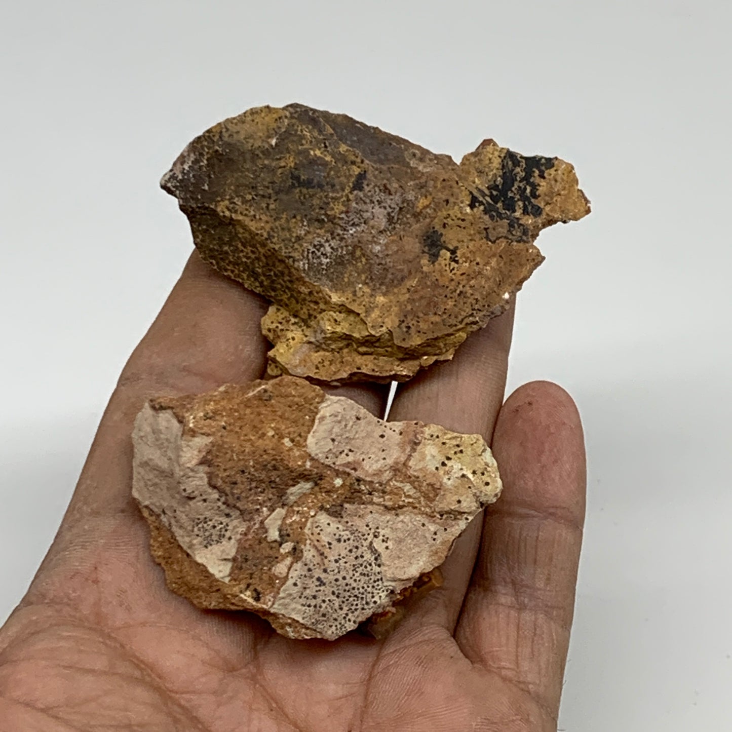 74g, 2"-2.4", 2pcs, Vanadinite Crystals Cluster Mineral Specimens, B34063