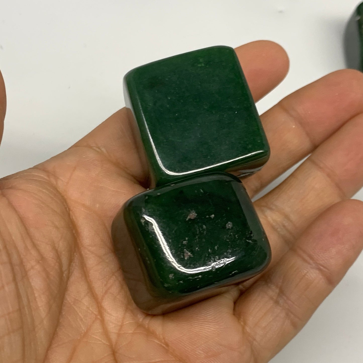 1000g (2.2 lbs), 1.1"-1.4",17pcs, Nephrite Jade Tumbled @Afghanistan, B29914