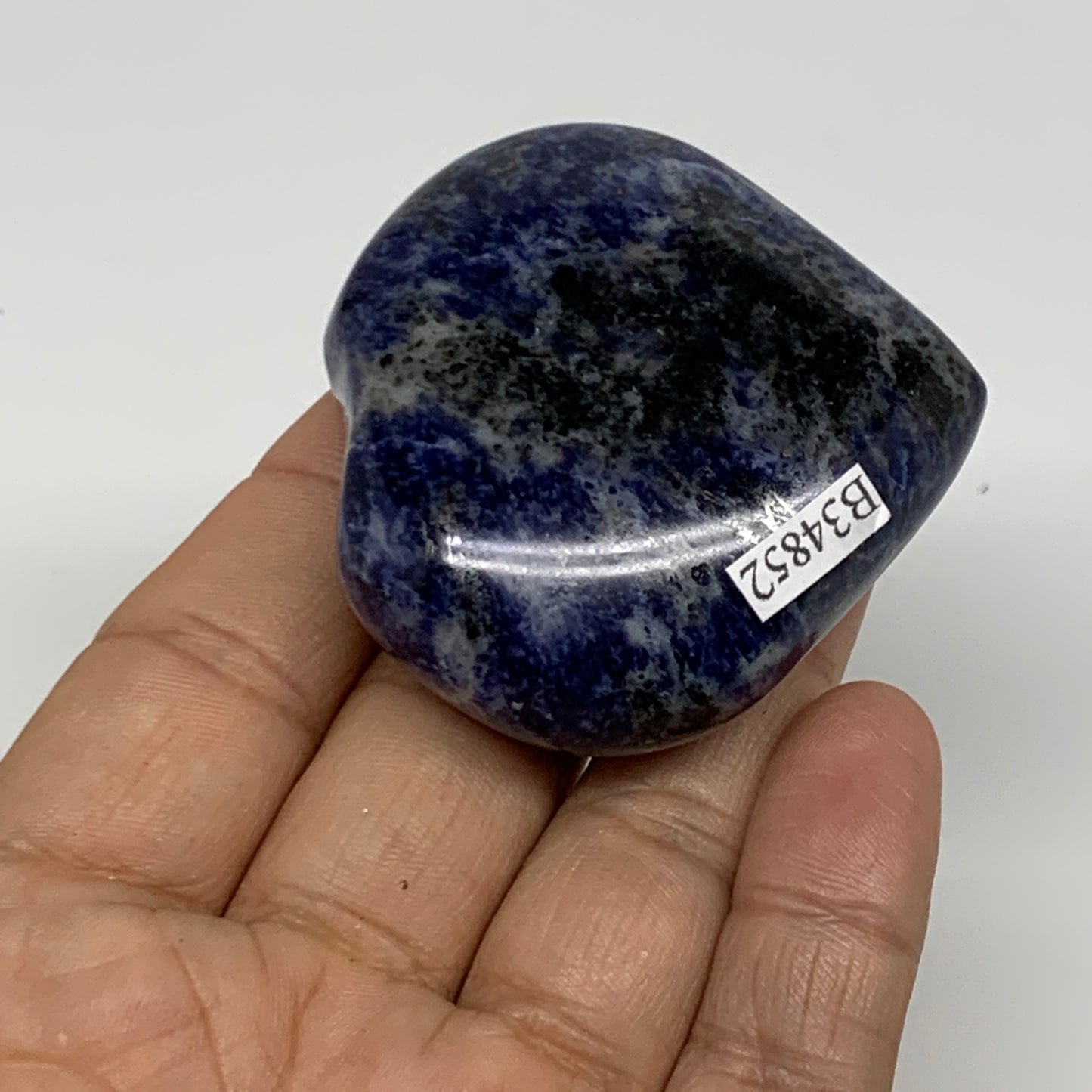 84.1g, 2"x2.1"x0.8", Natural Sodalite Heart Polished Gemstone, B34852
