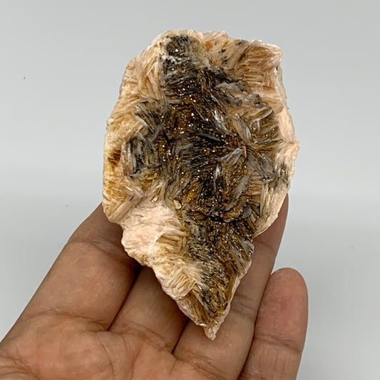 0.42 lbs, 3.2"x2x1.5", Natural Golden Barite Mineral Specimen @Morocco, B33428