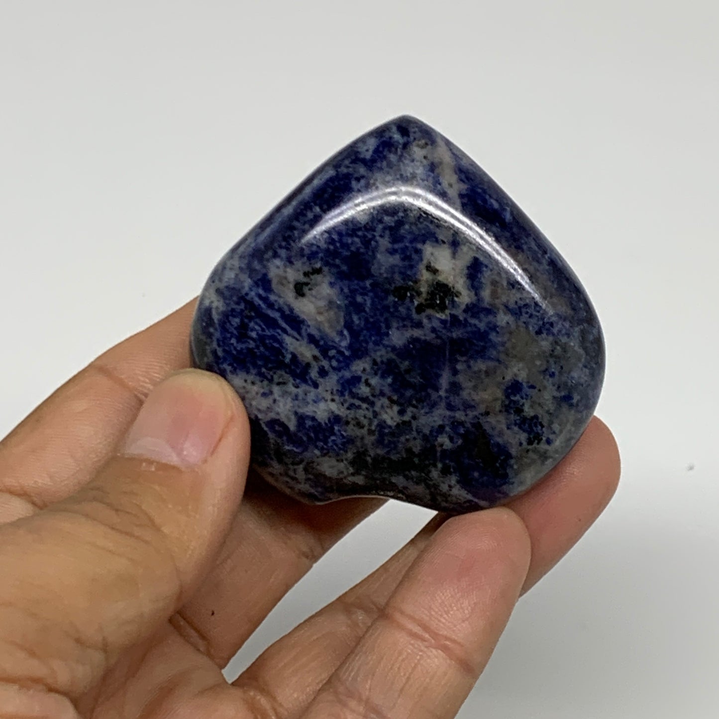 84.1g, 2"x2.1"x0.8", Natural Sodalite Heart Polished Gemstone, B34852