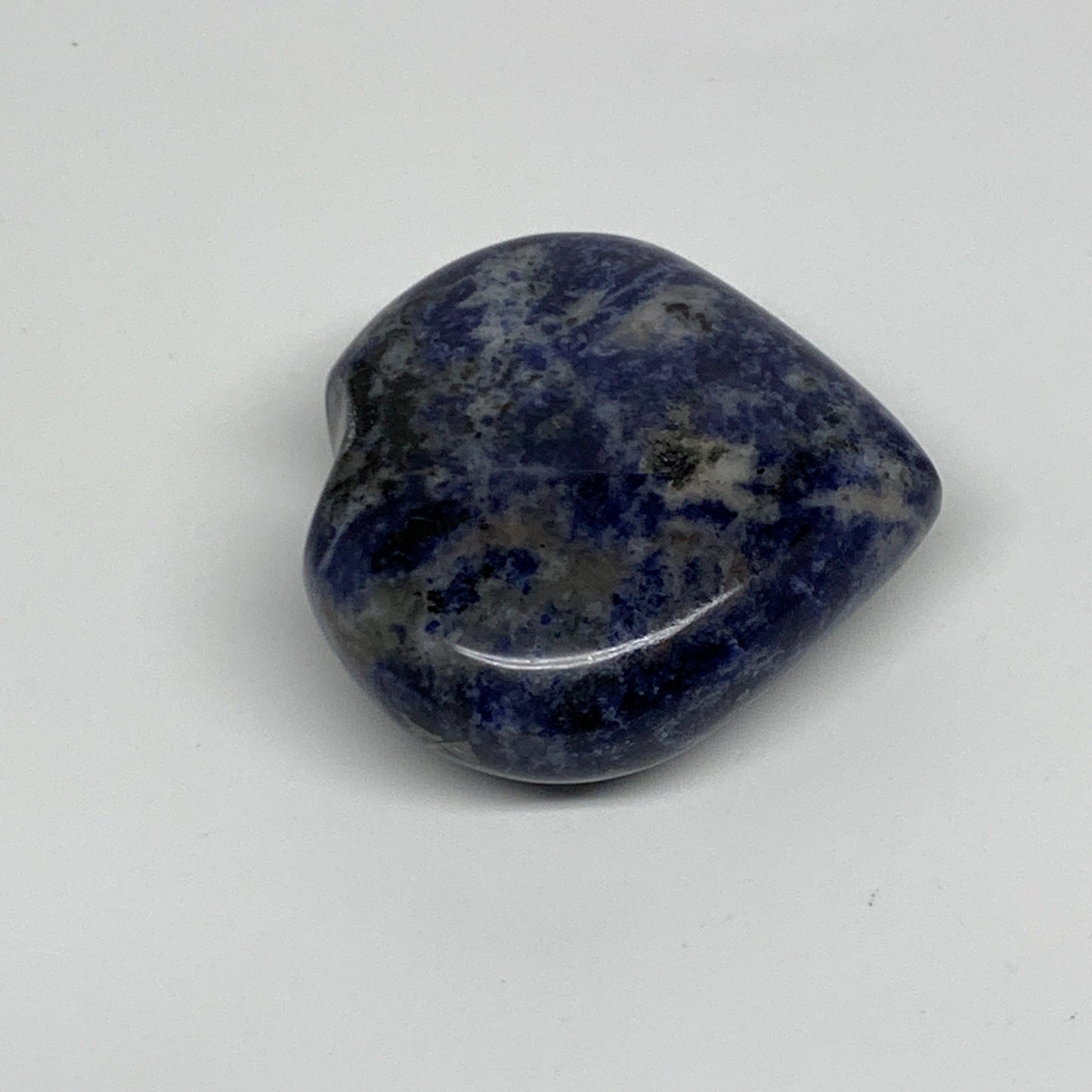 84.1g, 2"x2.1"x0.8", Natural Sodalite Heart Polished Gemstone, B34852
