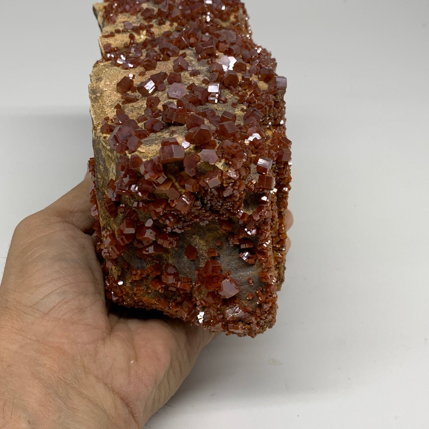7.87 lbs, 10"x3.2"x3.8", Vanadinite Crystals Cluster Mineral Specimens, B34065