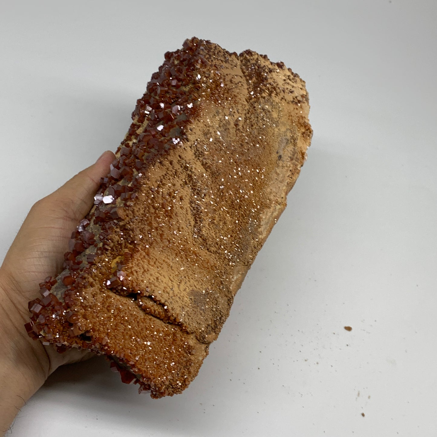 7.87 lbs, 10"x3.2"x3.8", Vanadinite Crystals Cluster Mineral Specimens, B34065