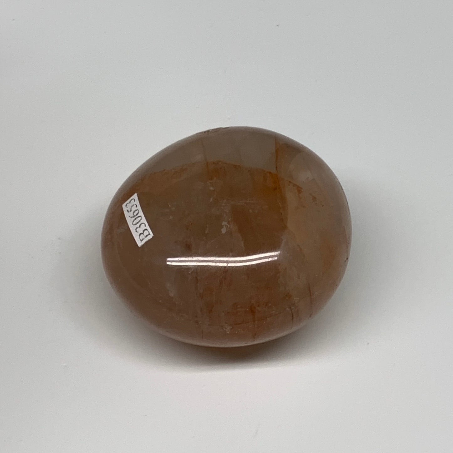 161.4g,2.1"x2.1"x1.5", Red Hematoid Fire Quartz Palm-Stone Crystal Polished, B30