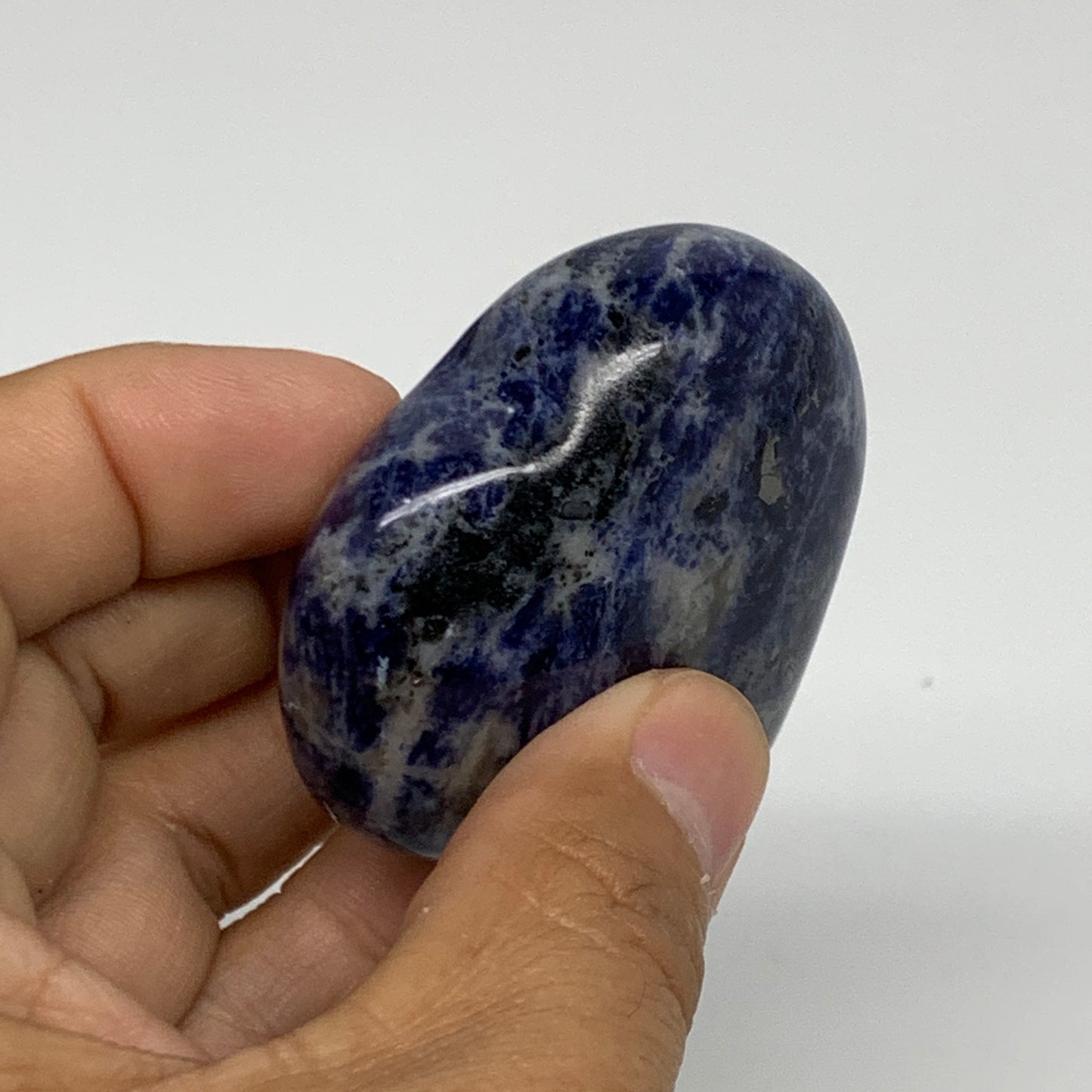 87.9g, 2"x2.2"x0.9", Natural Sodalite Heart Polished Gemstone, B34853