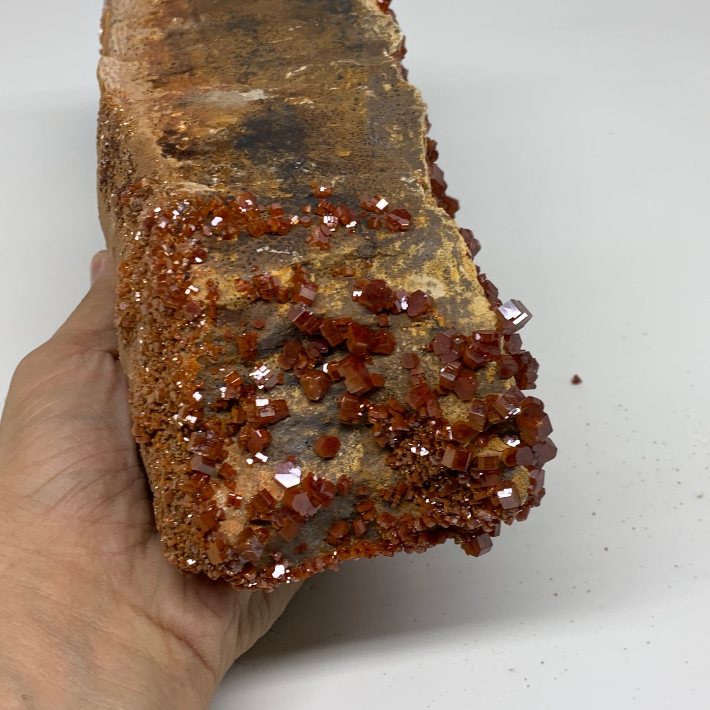 7.87 lbs, 10"x3.2"x3.8", Vanadinite Crystals Cluster Mineral Specimens, B34065