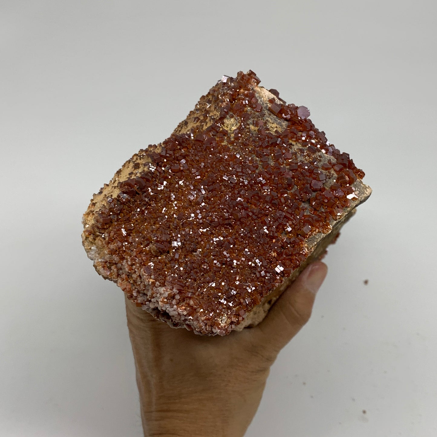 7.87 lbs, 10"x3.2"x3.8", Vanadinite Crystals Cluster Mineral Specimens, B34065