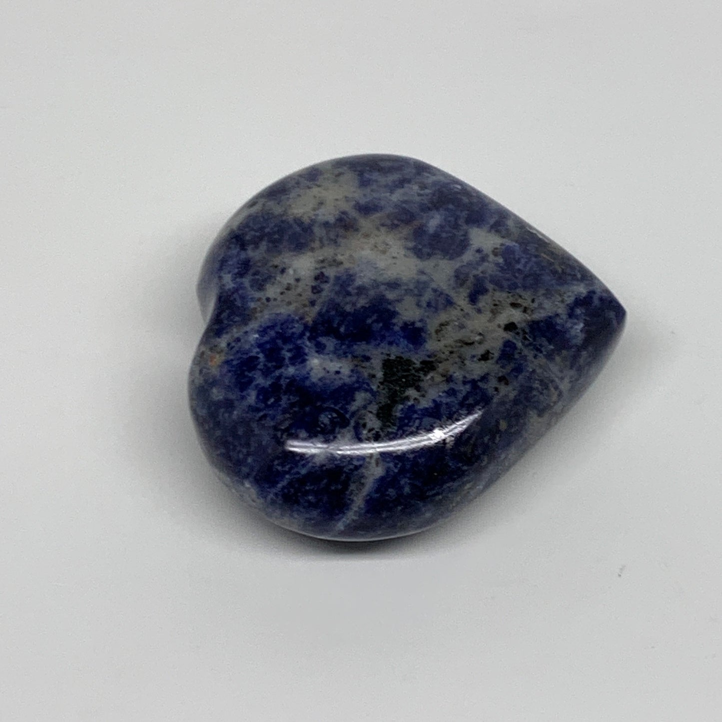 87.9g, 2"x2.2"x0.9", Natural Sodalite Heart Polished Gemstone, B34853