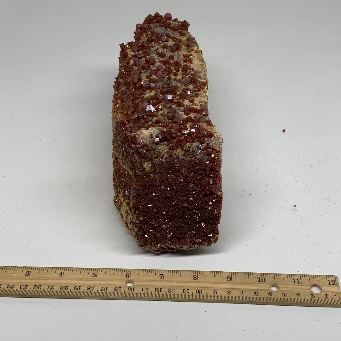 7.87 lbs, 10"x3.2"x3.8", Vanadinite Crystals Cluster Mineral Specimens, B34065