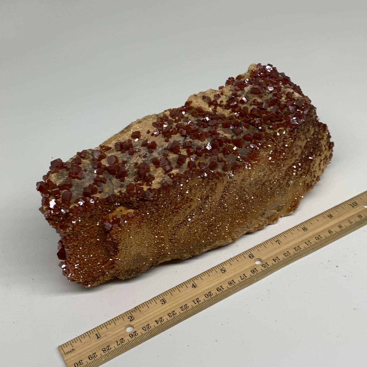 7.87 lbs, 10"x3.2"x3.8", Vanadinite Crystals Cluster Mineral Specimens, B34065