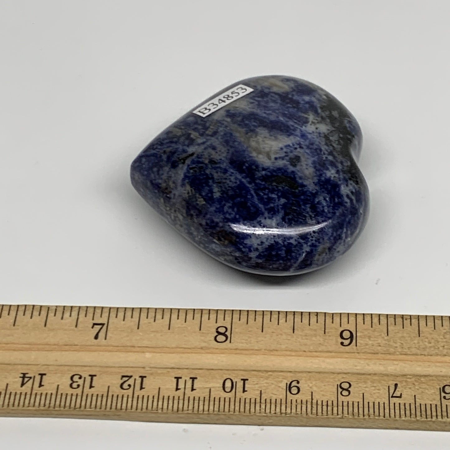 87.9g, 2"x2.2"x0.9", Natural Sodalite Heart Polished Gemstone, B34853