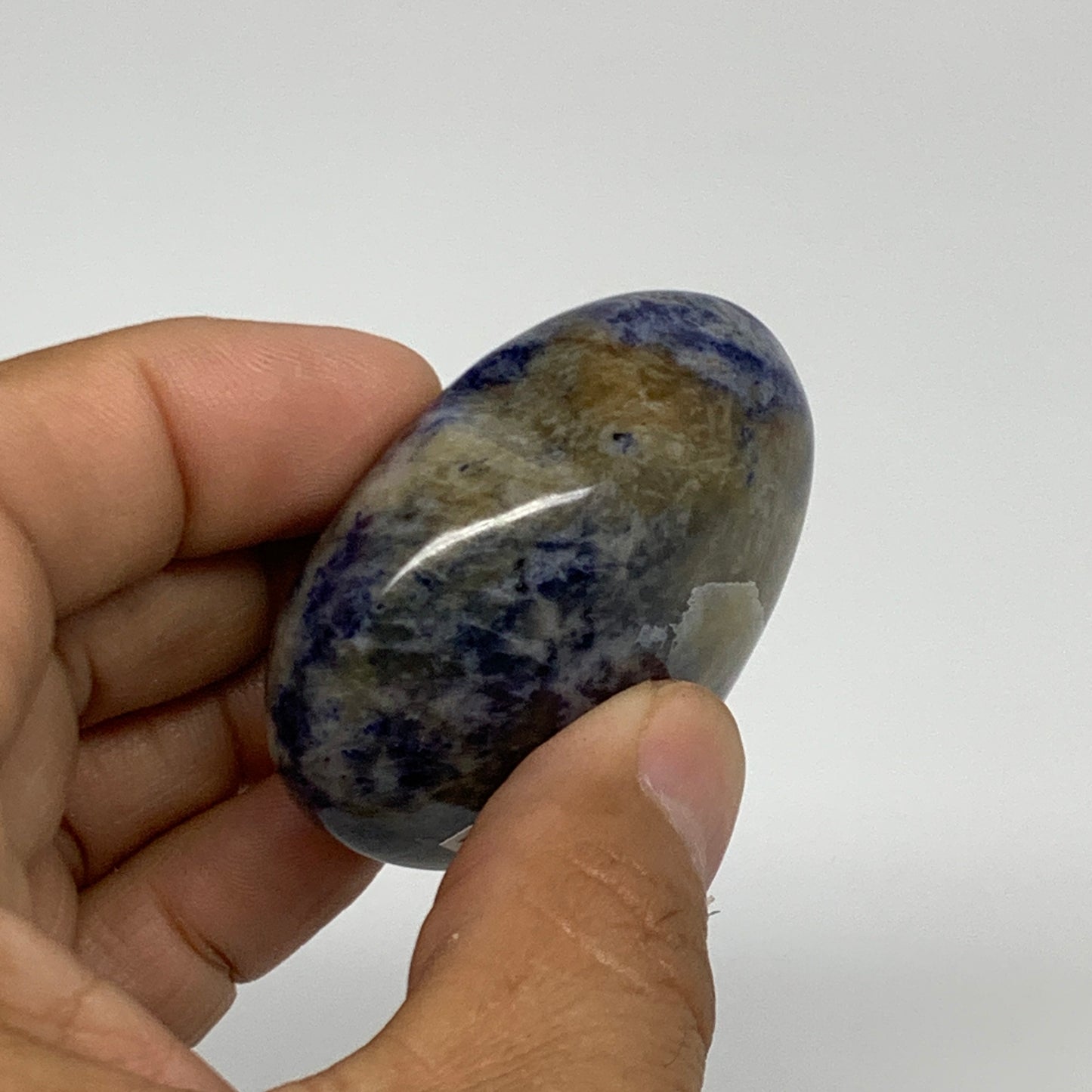 77.6g, 2"x2"x0.9", Natural Sodalite Heart Polished Gemstone, B34854