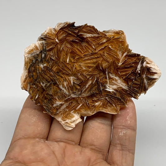 0.33 lbs, 3.5"x2.7x0.7", Natural Golden Barite Mineral Specimen @Morocco, B33430